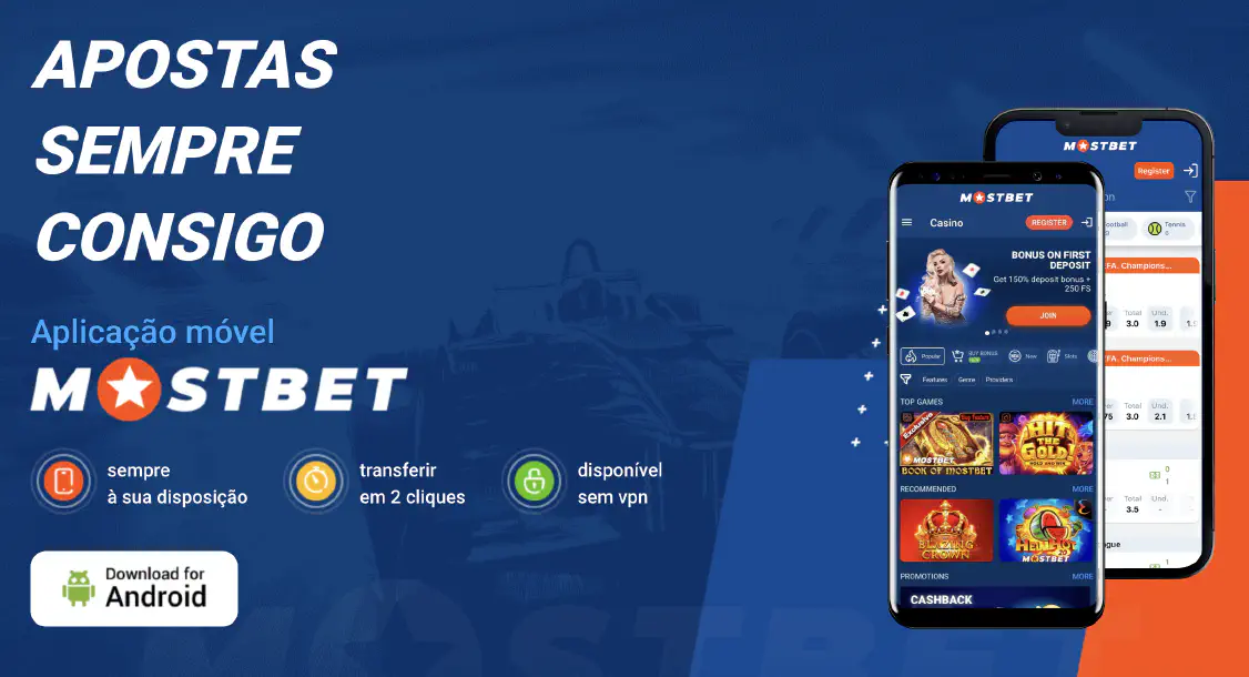 Aplicação Mostbet para Android