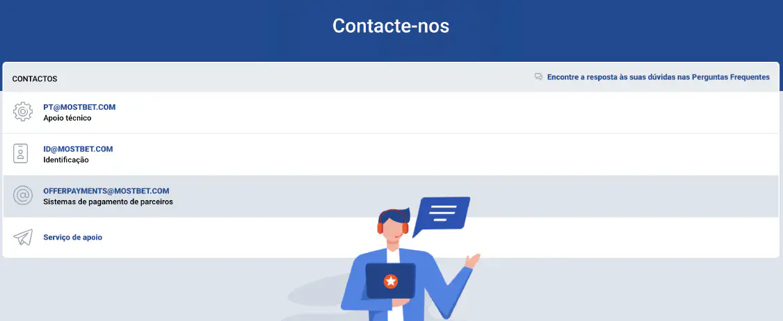 Apoio ao cliente Mostbet